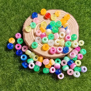 9mm Transparant Big Hole 4mm Acryl Haar Vlecht Dread Dreadlock Kralen Ringen Voor Haaraccessoires Styling Tool