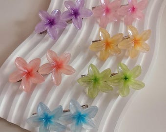 Handcrafted Hawaiian Flower Hair Clips Alligator Clips Hair Accessories for Girl Women