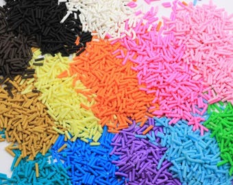 50/100/200/500 grams Rainbow Color Fake Sprinkles Polymer Clay For Crystal Mud Filler