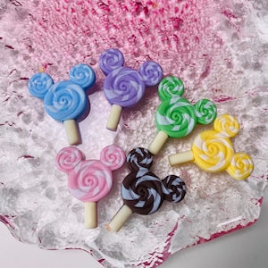 Leuke Mini Cartoon Mickey Lolly Hars Cabochons Plakboek Diy Party Haarspeld Accessoires Versieren Craft!