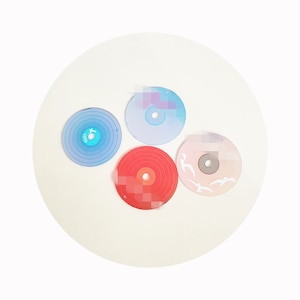 Tocadiscos plano acrílico colorido para pendientes, colgantes de resina para orejas, joyería de moda