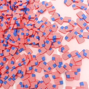 100g 5mm Polymer Clay American Flag England Flag Slice Sprinkles for Nail Art Craft Slime Accessories Scrapbooking DIY Phone Decor