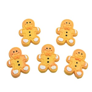 30mm Nouveau Style Résine Noël Pain d’épices Homme Biscuits Cabochon Flatback Scrapbooking Décorations Fit Hair Clips Embellissements Perles Diy