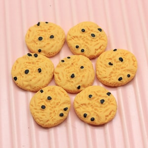 Kawaii 20mm Faux Cookie Résine Flatback Cabochon Pour Scrapbook BRICOLAGE Artisanat Accessoires Fabrication de Bijoux