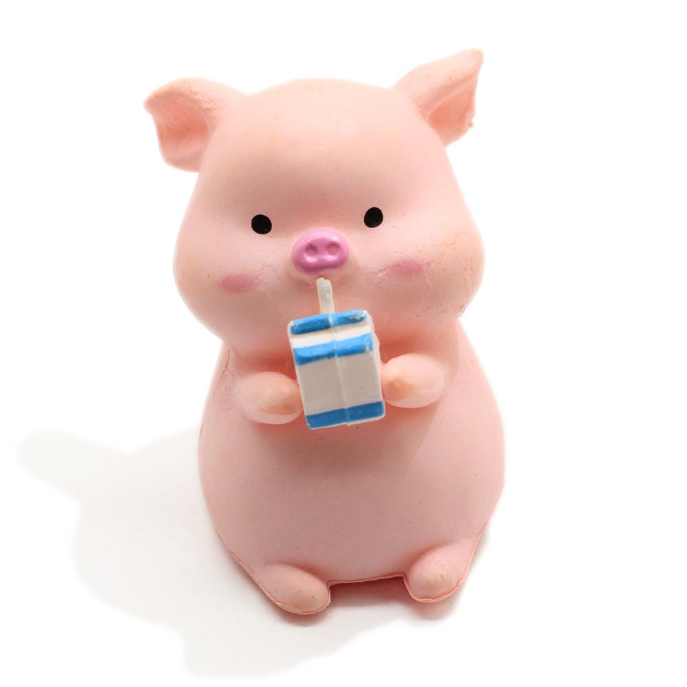 6 Pieces 40mm Cute Pigs Figurine Crafts Figure Ornament Etsy