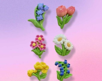 Green Leaves  Flower Series Miniature Flat Back Resin Cabochons For Hairpin Scrapbooking DIY Home Decor Craft Accessories