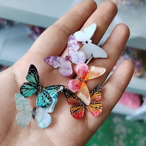 20*27mm DIY Bling Butterfly Resin Rhinestone Flatback Cabochon Stone DIY Wedding Decoration