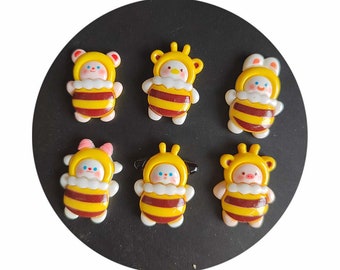 Cute Bee Animals Resin Flatback Cabochon Scrapbooking