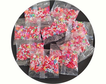 Valentines Day Decoration Polymer Clay Slices Slime Clay Sprinkle DIY Resin Jewelry Crafts Snowflakes Xmas Nail Art Glitter Accessories