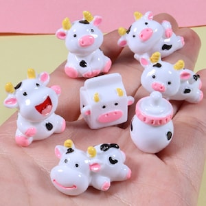 かわいい牛の妖精の庭の盆栽の装飾樹脂工芸マイクロ風景ミニチュアアクセサリー苔の装飾