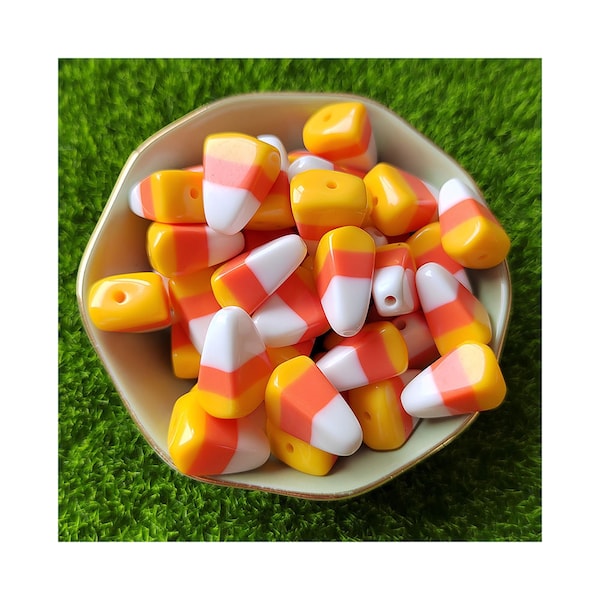 Plastique 20mm Halloween bonbons maïs perles pour Halloween fabrication de bijoux en argile polymère arrose bricolage artisanat accessoires