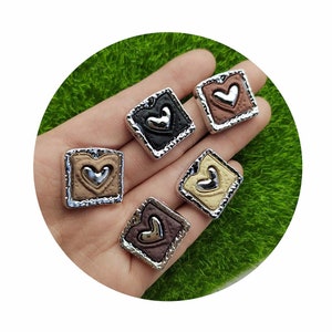 Cute Heart Chocolate Flatback Resin Cabochon For Hair Bows DIY Scrapbooking Phone Decoration Accessories Jewelry Gift