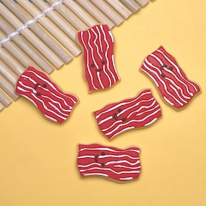 Mini ciondoli in resina a forma di pancetta, con retro piatto, per artigianato fai da te, accessori per capelli, custodie per telefono.