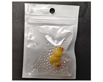 Bath Time Adorable Resin Duck in Clear Balls For Slime