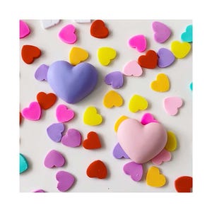 Valentinstag Herz Scheibe Polymer Clay Streusel Polymer Clay Herz Anhänger Valentinstag Idee DIY Slime