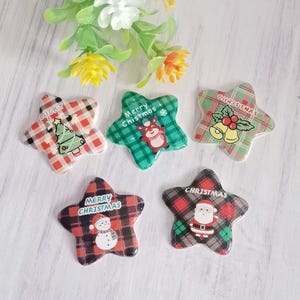 Resina de Natal Cabochão Decoração de Natal Estrela Feliz Natal