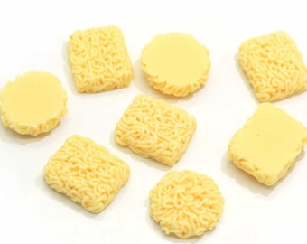 50/100PCS China Yiwu Cute Instant Ramen Cabochons Assorted Noodle Block Cabs DollHouse Food Flatbacks Slime Accessories