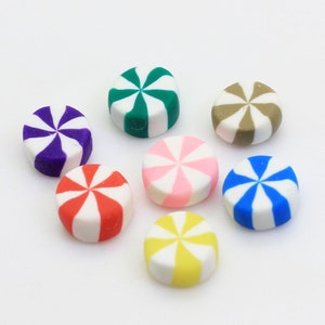 10 mm Kawaii Flat Back Polymer Clay Candy Mix Farben DIY Harz Cabochons Zubehör