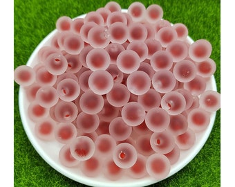 16 mm Frosted Frog Spawn kralen Acryl Kralen Matt Halve Gaten Losse Spacer Kralen voor Diy Sieraden Maken DIY Slime Filler