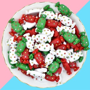 Kerst Mini Candy Resin Flatback Cabochon Charms Oorbel Sleutelhanger Ketting Hanger Sieraden Bevindingen Making DIY