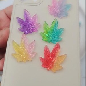 Automne multicolore Flatback résine feuille d'érable collier boucle d'oreille breloques Thanksgiving bricolage Scrapbooking embellissement décoration artisanat