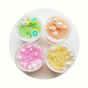 Lime Green Orange Lemon Yellow Peach Pink Pearl Mix Pour boules à neige, gobelets, crème fouettée décoden, projets en argile polymère
