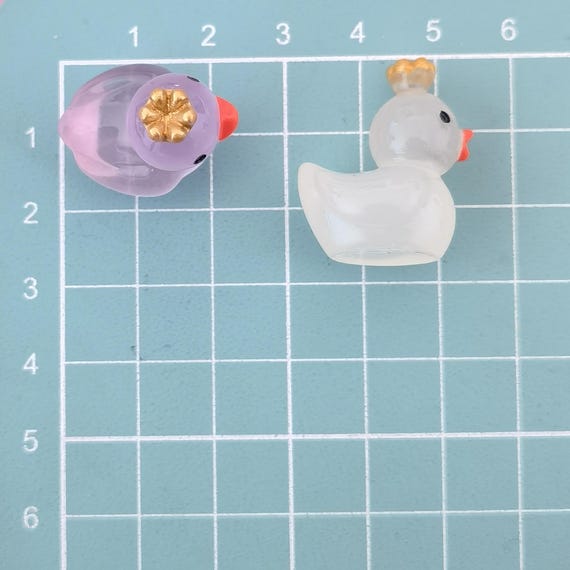Lot De 100 Mini Canards Phosphorescents En Résine – 1,5 Cm – Pour Maison De Poupée, Déco Et Aquariums