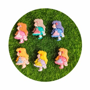 Cartoon Lange Haare Kleines Mädchen Harz Handwerk Charme für Telefon Fall Dekoration Handwerk DIY Schmuck machen Zubehör