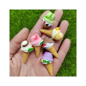 3D Simulation Essen Harz Cabochon Miniatur Eis Cabochons Zubehör DIY Verschönerung Scrapbooking