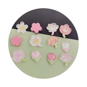Handy Hüllen Scrapbooking DIY Schmuck Handwerk Dekoration Accessoires 3D Klare Blume Harz Flache Rückseite Cabochons