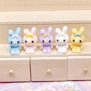 Résine 3D Lapin Mignon Kawaii Cabochon Scrapbooking Pour Cheveux Bow Center DIY Poupée Accessoires