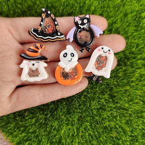 Perline di coriandoli artigianali in acrilico per Halloween Shaker per la realizzazione di album fai da te