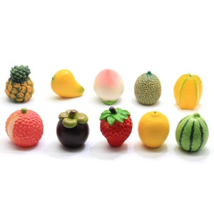 Figurina di frutta in resina in miniatura 3D da 30 mm per accessori artigianali fai-da-te