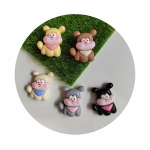 Resin Cartoon Dog Animal Charm DIY Resin Carafts Handmade Ornaments