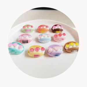 Mini cabujones planos de resina para comida, carcasa bonita para álbum de recortes de comida, decoración de concha para teléfono, accesorios para casa de muñecas