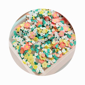 Bricolage en argile, matériaux de construction, saupoudrage de polymère, tranches d'argile de fleurs, 500 grammes