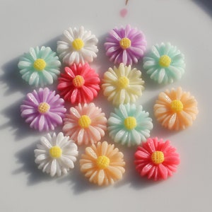Weiße Kamille Blume Perlen Dekoration Basteln Flatback Cabochon Scrapbooking Passform Telefon Verzierungen Diy Zubehör