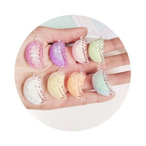 Groothandel Nachtlampje Glow In Dark Dumplings Voedsel Hars Bedels Voor Oorbel Kawaii 3D Sleutelhanger Sieraden Maken:
