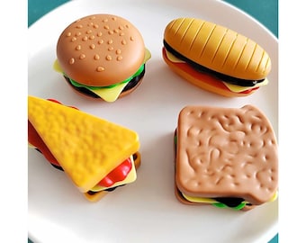 Artificial Toy Kitchens Play Food Hamburger Sandwich Hot dog Faux Food Bread Model For Photography Prop Home Kitchen Party Decoration