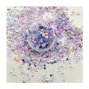 Mélange de perles de strass, 8 couleurs, mélange de paillettes, strass en résine, mélange de fausses perles