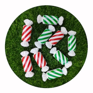 Caramelo navideño Kawaii resina accesorios para álbumes de recortes DIY cabujones adornos Navidad