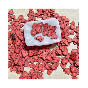 Valentijnsdag Rood Hart Polymeer Klei Voor DIY Ambachten Plastic Klei Modderdeeltjes Slijmvulmiddel Plakjes Hars Vulmateriaal