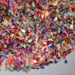 3*5mm Nail Glitter Sequins Mini Horse Eye Flat Oval Sequins for Nail Art Paillette Sewing Embellishment Slime Supplies Tumbler Glitter DIY