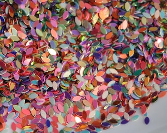 3*5 mm Glitter per unghie Paillettes Mini occhio di cavallo Paillettes ovali piatte per nail art Paillette Cucito Abbellimento Slime Forniture Tumbler Glitter Fai da te