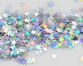 Fai da te moda argentata 3 mm stella paillettes unghie strass piccole perline irregolari manicure 3D nail art decorazione in ruota accessori