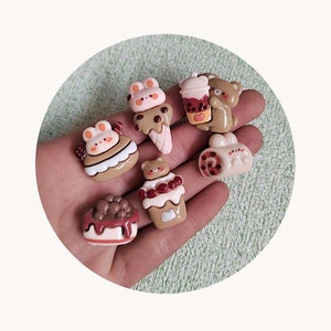 Niedliche Mini Kuchen Eis Popsicle Flache Rückseite Harz Cabochon Sammelalbum DIY Schmuck Handwerk Dekoration Zubehör
