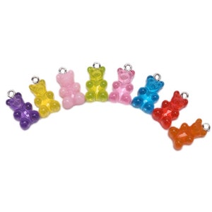 Aggiunta Slime Charm Simulated Gummy Bear Candy For Polymer Slime Toy Kids Foam Clay Mud Charms Diy Accessories Collana Charm Earring Charm