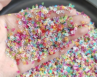 Confetti Hollow Heart Holographic Sequin Loose Glitter Paillettes for Nail Art Manicure Wedding Decor Slime Supplies Tumbler Filling Glitter