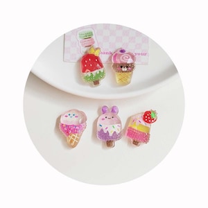 Cartoon Eis Serie Harz Flache Rückseite Cabochons Sammelalbum DIY Party Haarnadel Zubehör Dekorieren Handwerk