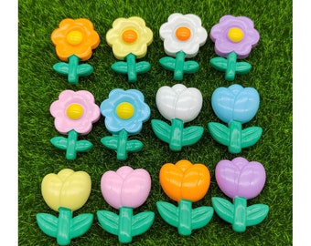 Wholesale Custom Cute Kawaii Flower Flat Back Charms For Phone Case Decoration Keychain Pendant